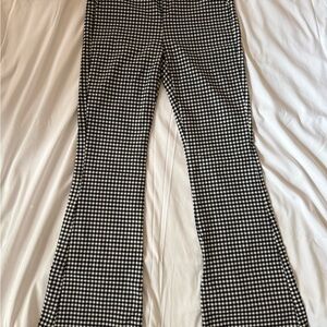 Shinestar Monochrome Checkered Flare Pants